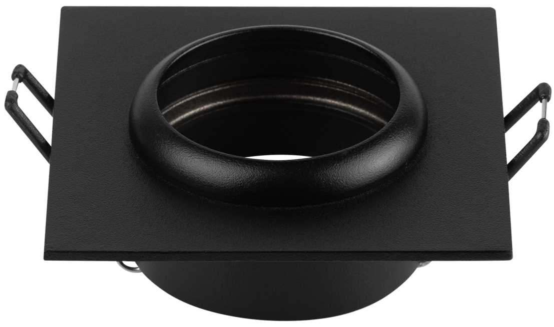 фото светильник встраиваемый алюминиевый эра kl110 bk под лампу mr16 gu5.3 черный матовый б0061530 | 220svet.ru