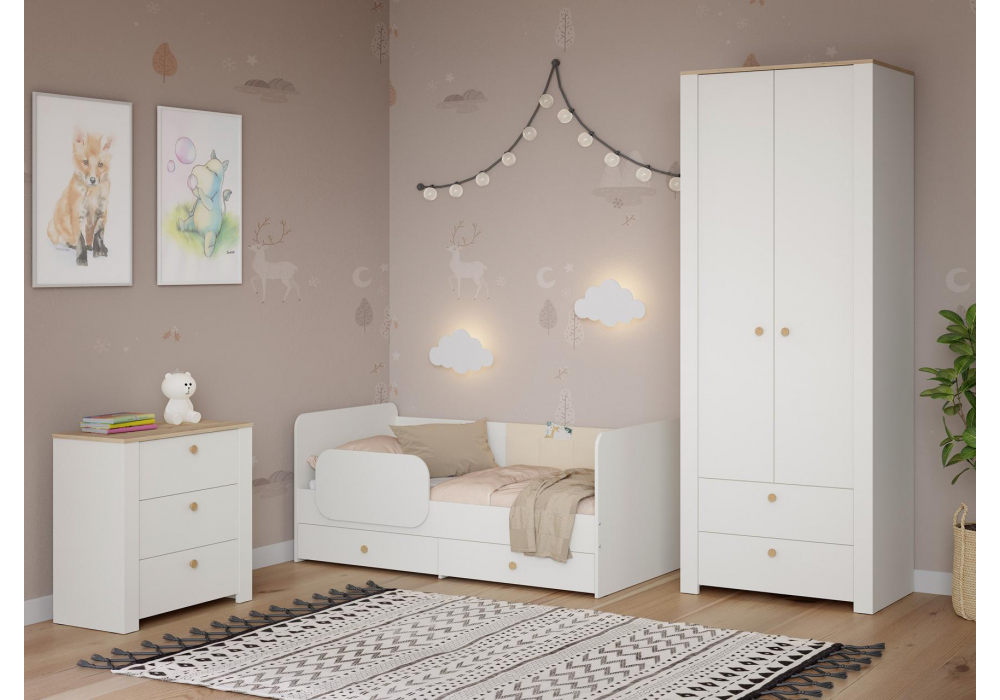 фото шкаф woodville джастин дуб белый exclusive 564844 | 220svet.ru