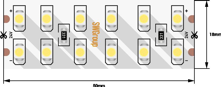 фото лента swg 19,2w/m 240led/m 3528smd холодный белый 5m swg3240-24-19.2-w-м 009249 | 220svet.ru