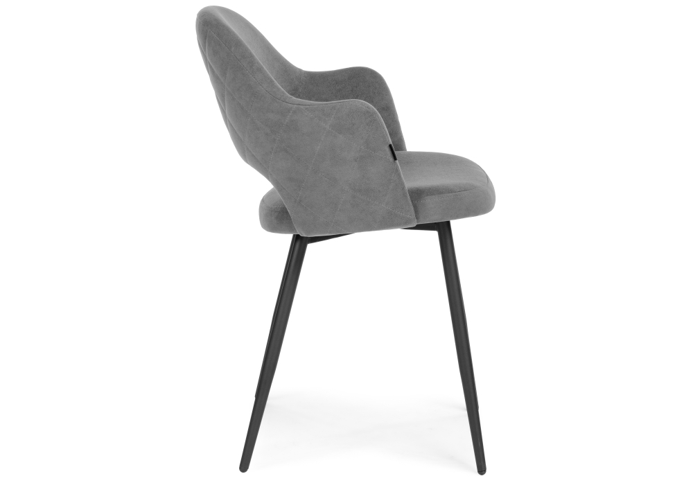 фото стул woodville гутрид прошивка ромбы сзади серый / черный 504178 | 220svet.ru