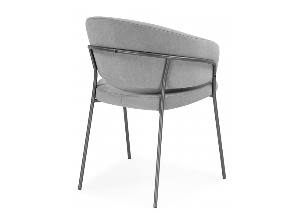 фото стул на металлокаркасе woodville лео серый brendy monsoon 22 / серый 633132 | 220svet.ru