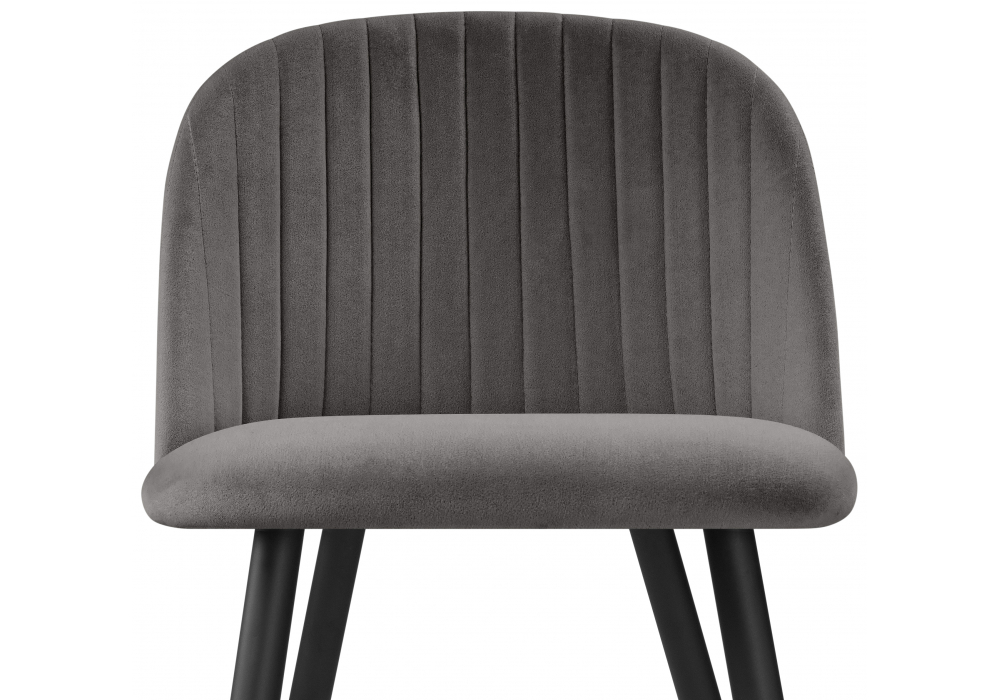 фото стул на металлокаркасе woodville gabi темно-серый / черный / золотой 15939 | 220svet.ru