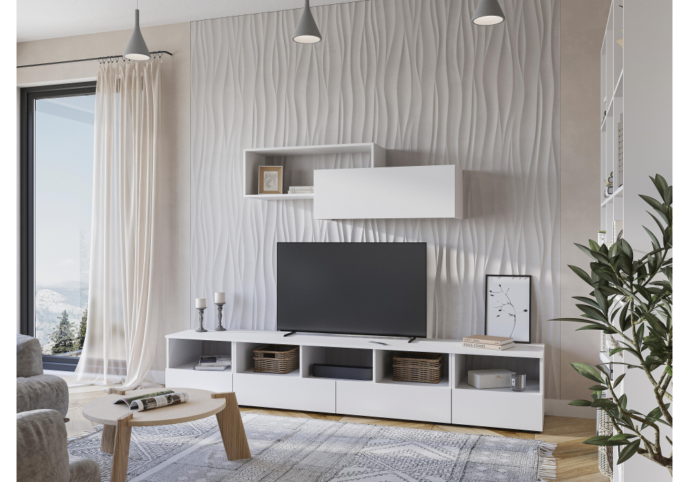 фото шкаф навесной woodville элла белый 547980 | 220svet.ru