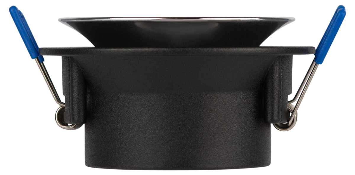 фото светильник встраиваемый декоративный эра kl103 bk/ch под лампу mr16 gu5.3 черный/хром б0056355 | 220svet.ru