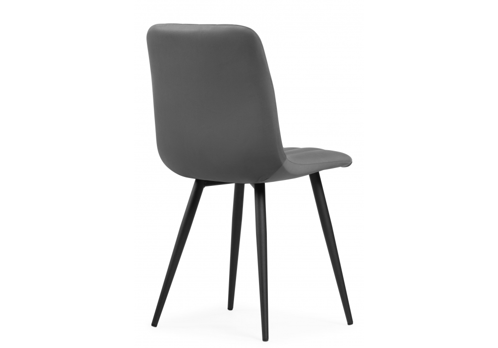 фото стул на металлокаркасе woodville дани серый велюр /черный 572067 | 220svet.ru