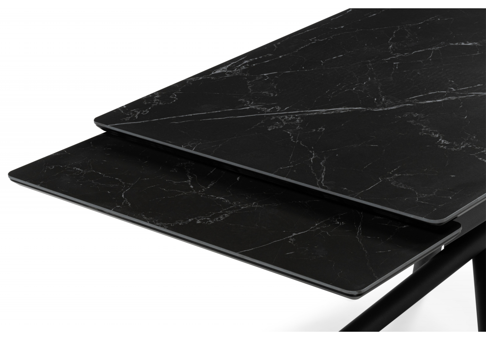 фото керамический стол раскладной 120(180)х80 woodville мэриан shakespeare black / черный 625717 | 220svet.ru