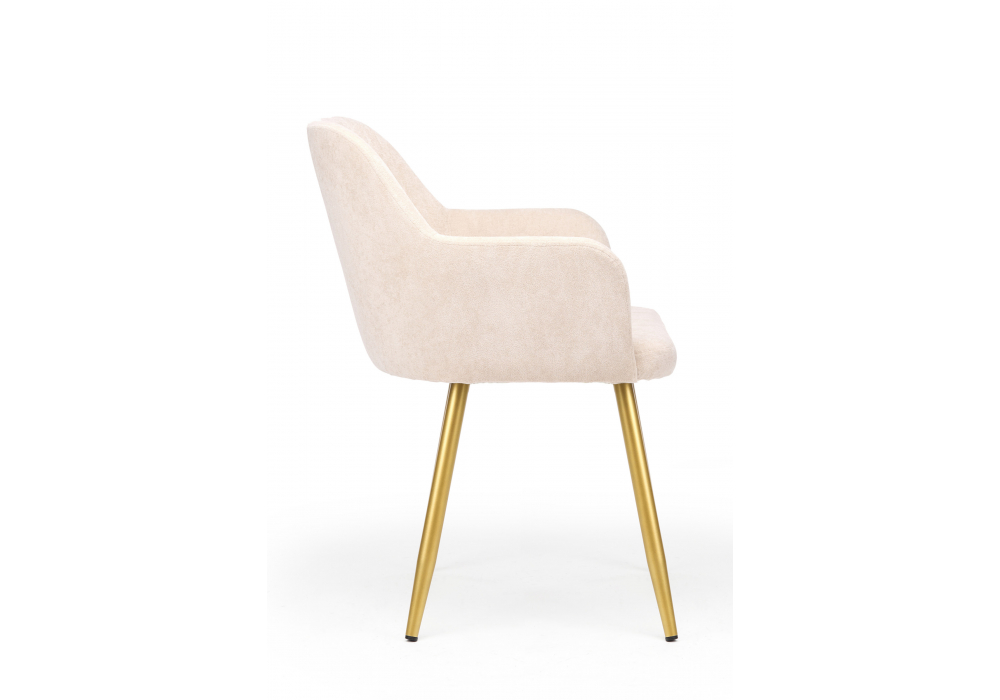 фото стул на металлокаркасе woodville инфини латте (ocean 003) / золотой 631765 | 220svet.ru