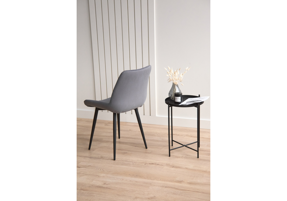 фото стул на металлокаркасе woodville седа темно-серый (zd 995) / черный 632383 | 220svet.ru