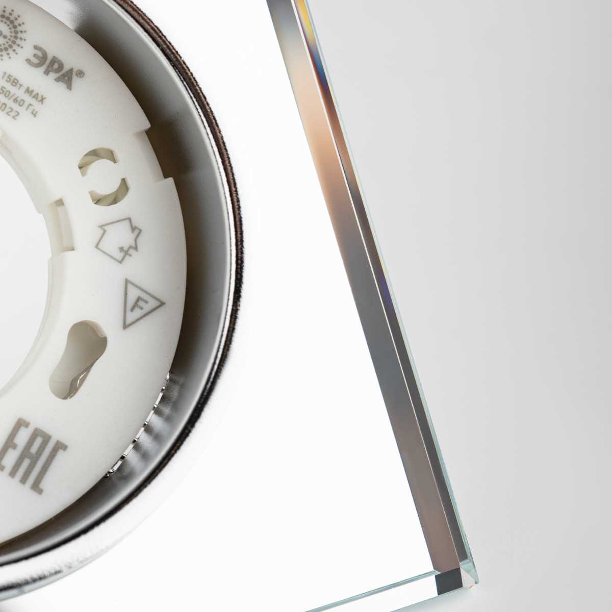 фото светильник встраиваемый cо светодиодной подсветкой эра dk ld50 mr под лампу gx53 зеркальный б0057472 | 220svet.ru