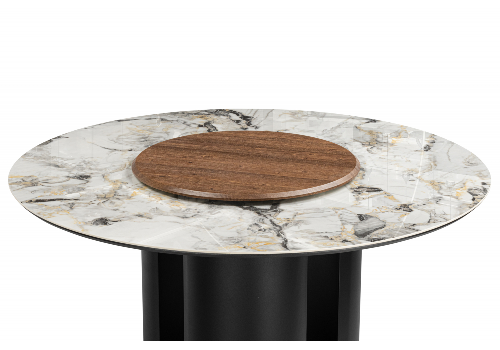 фото керамический стол woodville иган 137 орех кантри / arctic ocean / черный 621514 | 220svet.ru