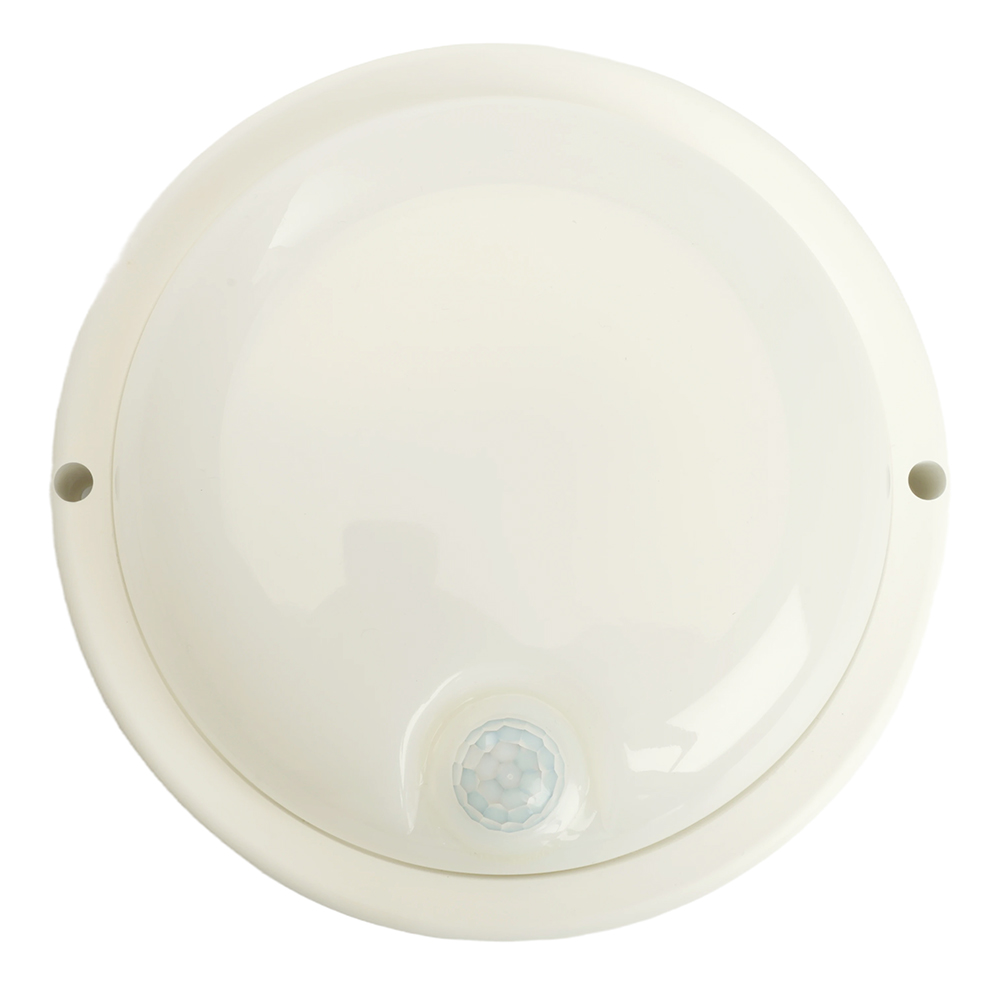 фото светильник светодиодный пылевлагозащищённый с ик-датчиком feron al3006 в пластиковом корпусе 18w 4000k 220v ip65 белый 48995 | 220svet.ru