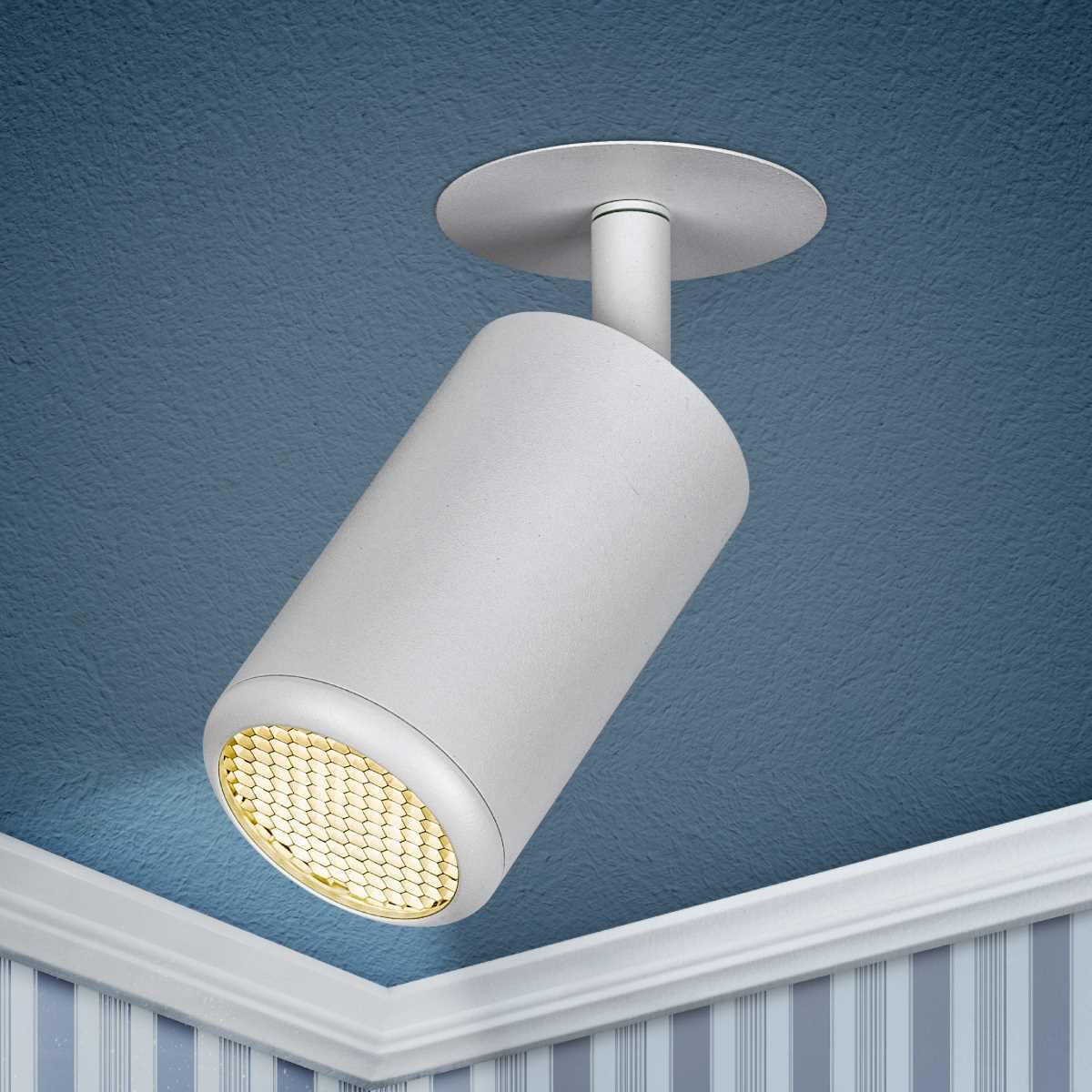 фото светильник встраиваемый алюминиевый эра kl106 wh под лампу mr16 gu10 белый матовый б0061540 | 220svet.ru