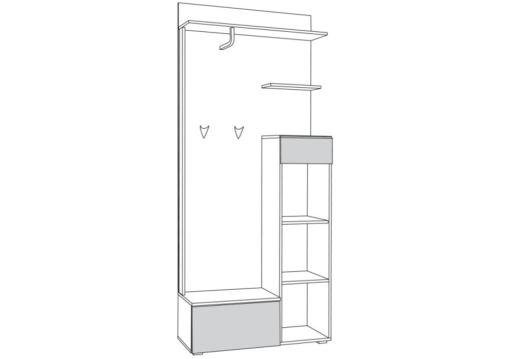 фото прихожая woodville лайн серый 339718 | 220svet.ru