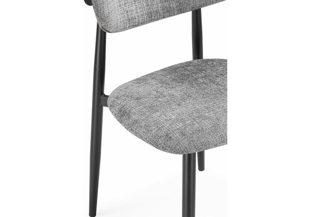 фото стул на металлокаркасе woodville lisbon серый / черный 15955 | 220svet.ru