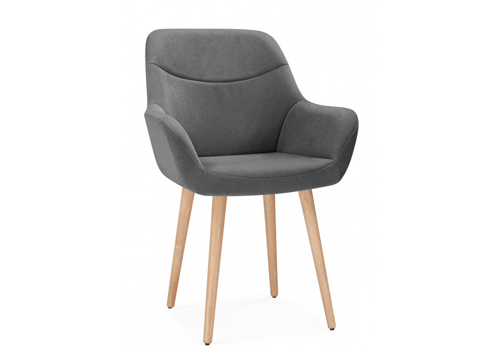 фото стул деревянный woodville флюид 360 темно-серый (zd 995) / светлое дерево 642963 | 220svet.ru