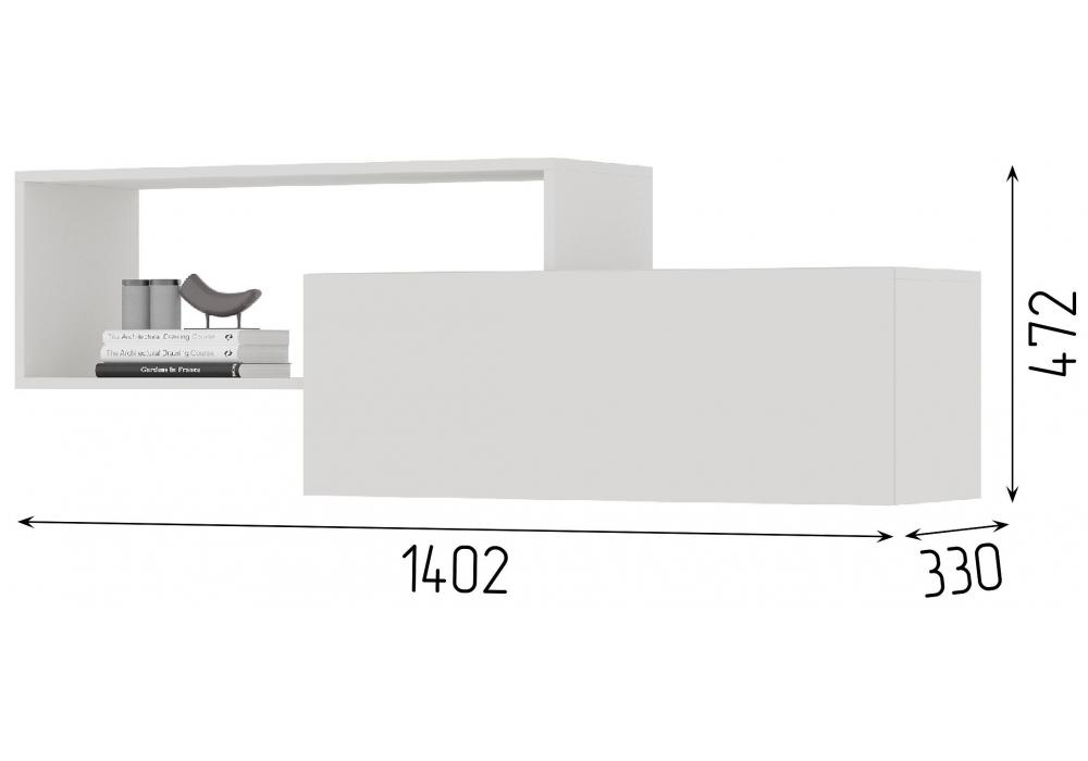 фото шкаф навесной woodville элла белый 547980 | 220svet.ru