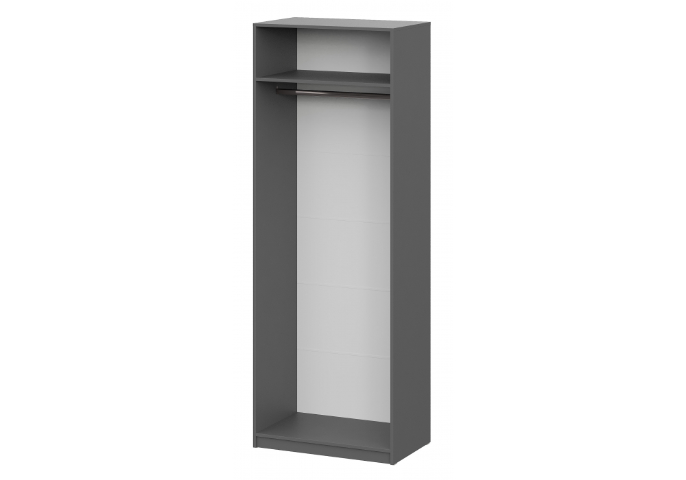 фото шкаф комплектация 1 woodville даиго с антресолью графит серый 676148 | 220svet.ru