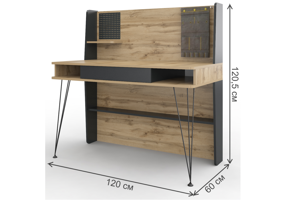 фото письменный стол woodville нобира дуб ирландский 515117 | 220svet.ru