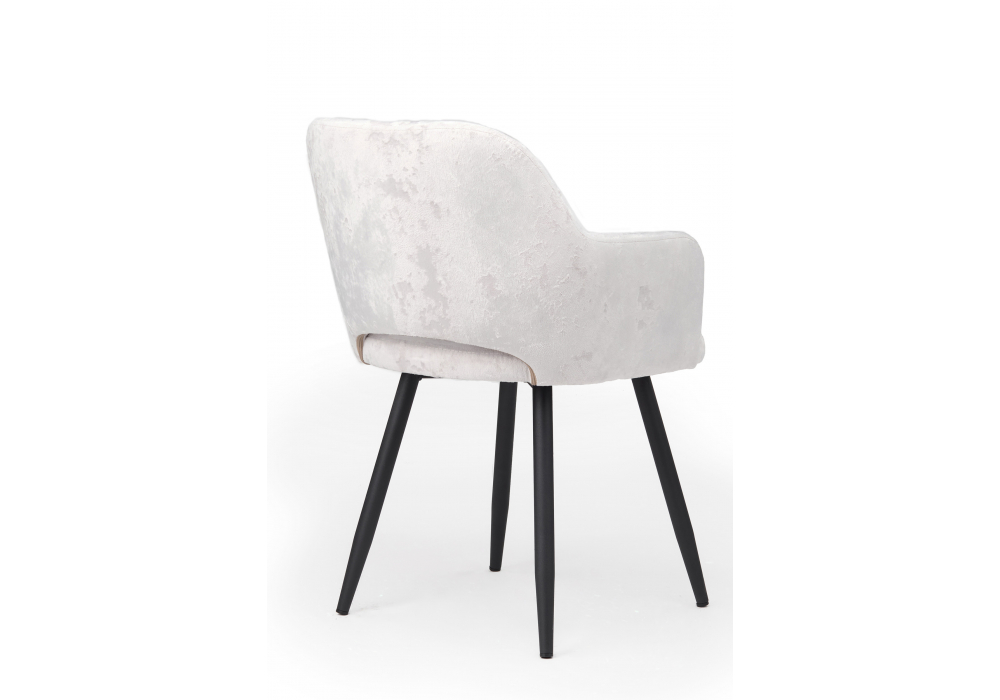 фото стул на металлокаркасе woodville эолин светло-бежевый (simple 011) / черный 631685 | 220svet.ru