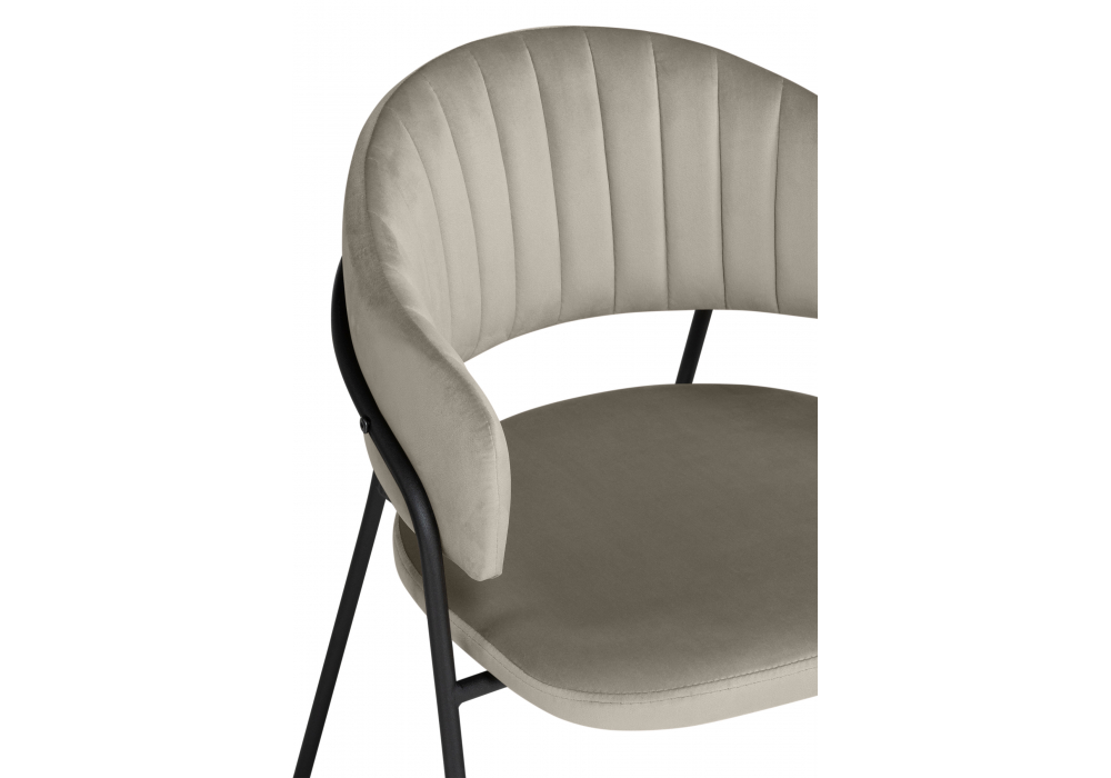 фото стул на металлокаркасе woodville лукас бежевый / черный каркас 626207 | 220svet.ru