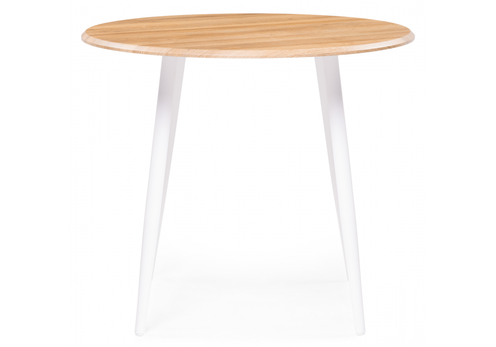 фото стол деревянный woodville абилин 90 дуб вотан / белый матовый 507214 | 220svet.ru