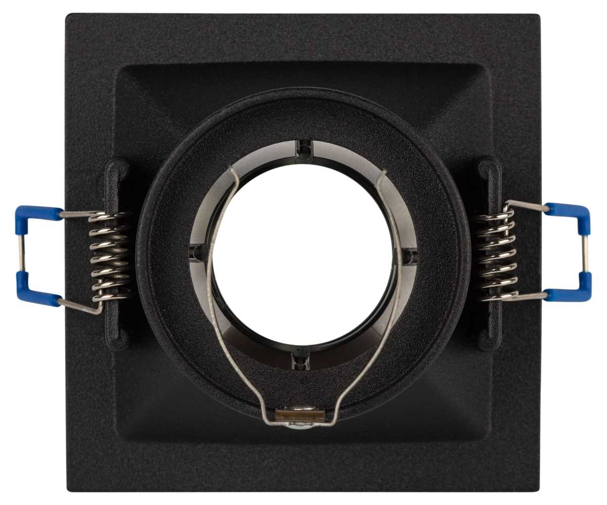 фото светильник встраиваемый декоративный эра kl102 bk/ch под лампу mr16 gu5.3 черный/хром б0056356 | 220svet.ru