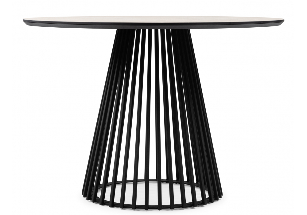 фото керамический стол woodville нэнси 110 avenue grey sahara / черный 625590 | 220svet.ru