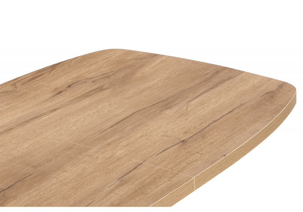 фото стол деревянный раскладной woodville philip t32 116(155,5)x77 дуб табачный / черный 619926 | 220svet.ru