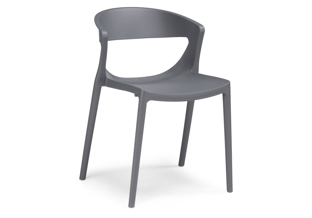 фото пластиковый стул woodville градно 4 шт серый 589903 | 220svet.ru