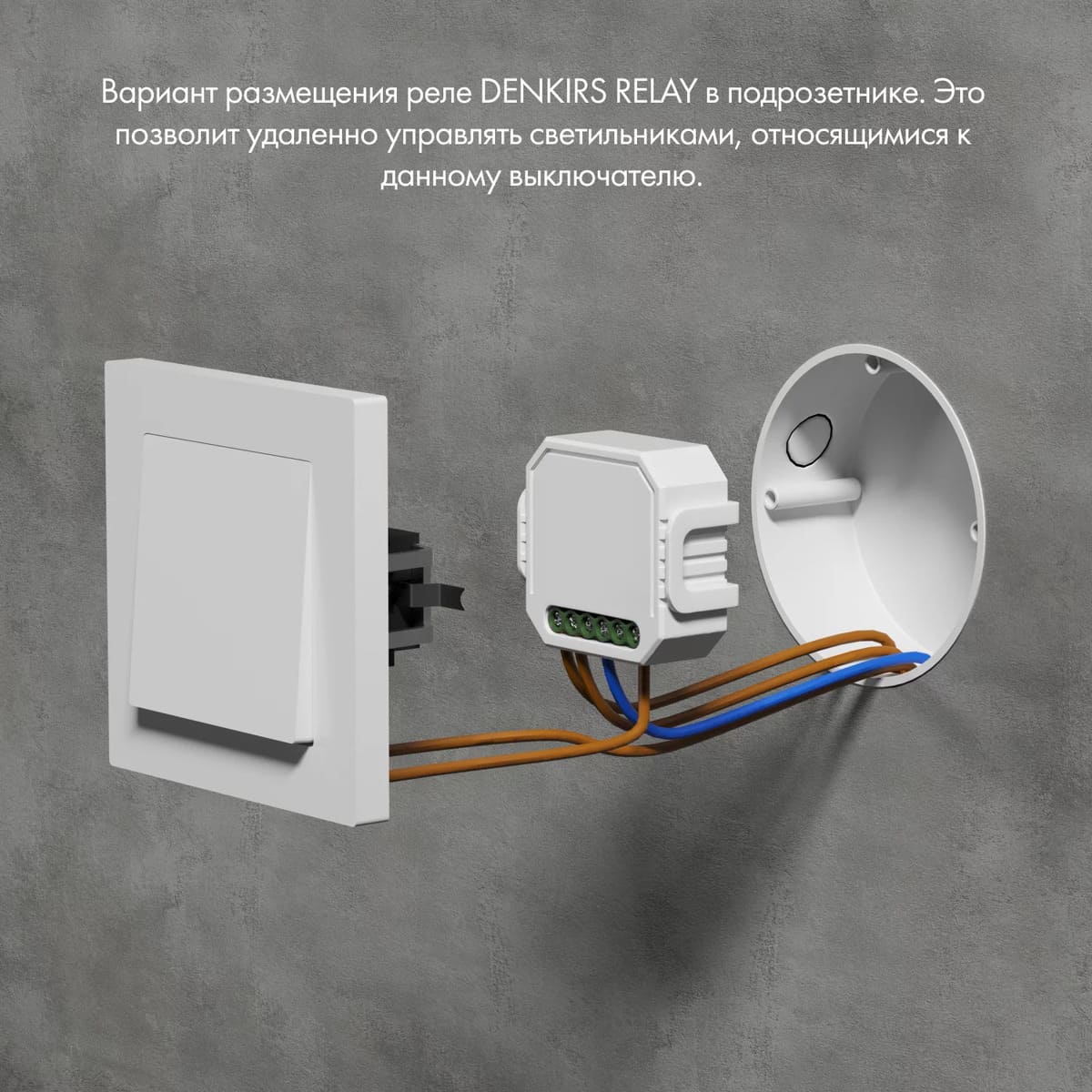 фото wi-fi реле-выключатель двухканальное denkirs 2x1150вт/150вт для led rl1002-sm/1 | 220svet.ru