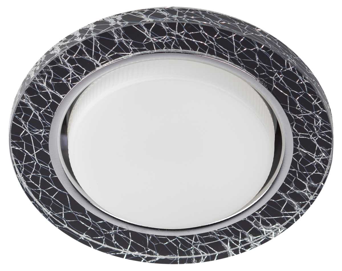 фото светильник встраиваемый cо светодиодной подсветкой эра dk ld51 wh/bk под лампу gx53 белый/черный б0057464 | 220svet.ru