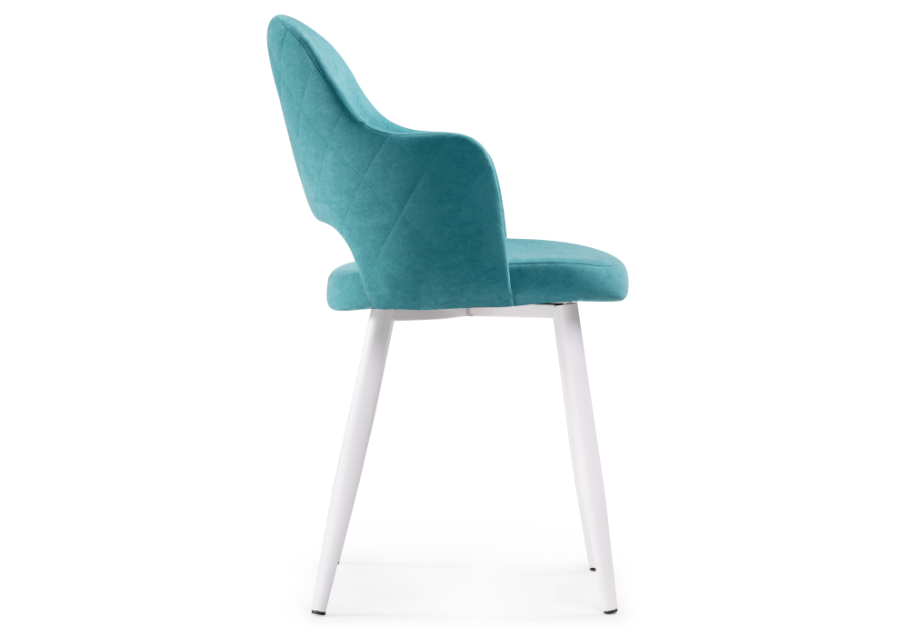 фото стул woodville гутрид ромбы сзади белый / бирюзовый 507227 | 220svet.ru