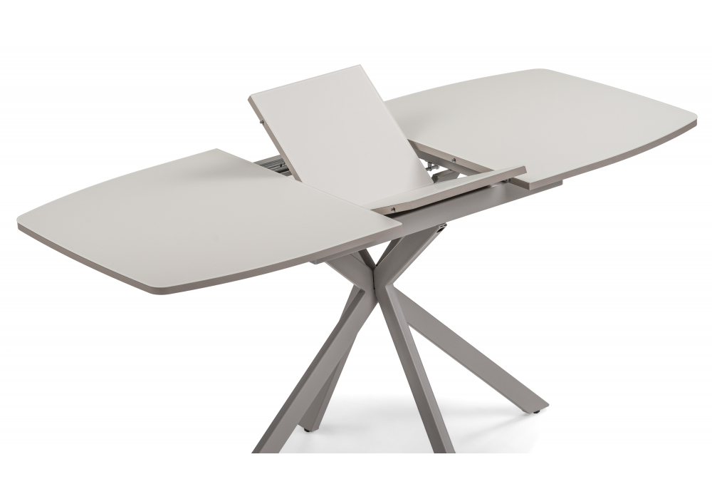 фото стол стеклянный раскладной woodville тамаса матовое стекло латте / капучино 584298 | 220svet.ru