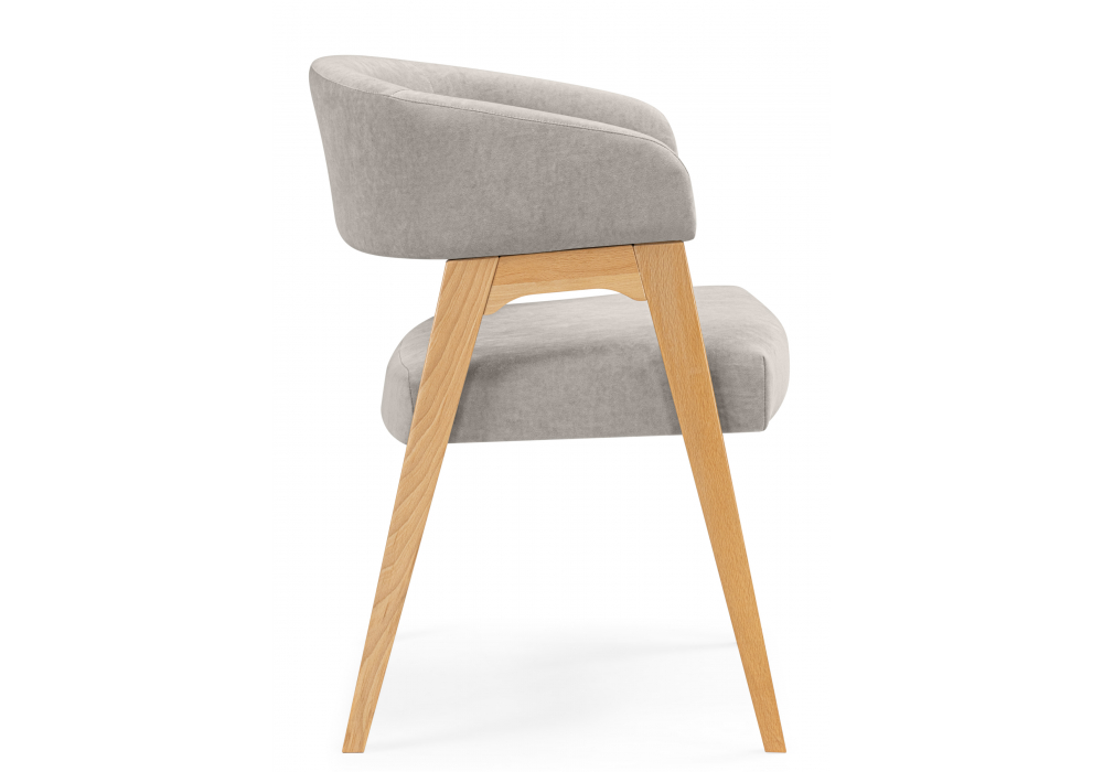 фото стул деревянный woodville невада 1 ткань 231 / светлое дерево 620593 | 220svet.ru