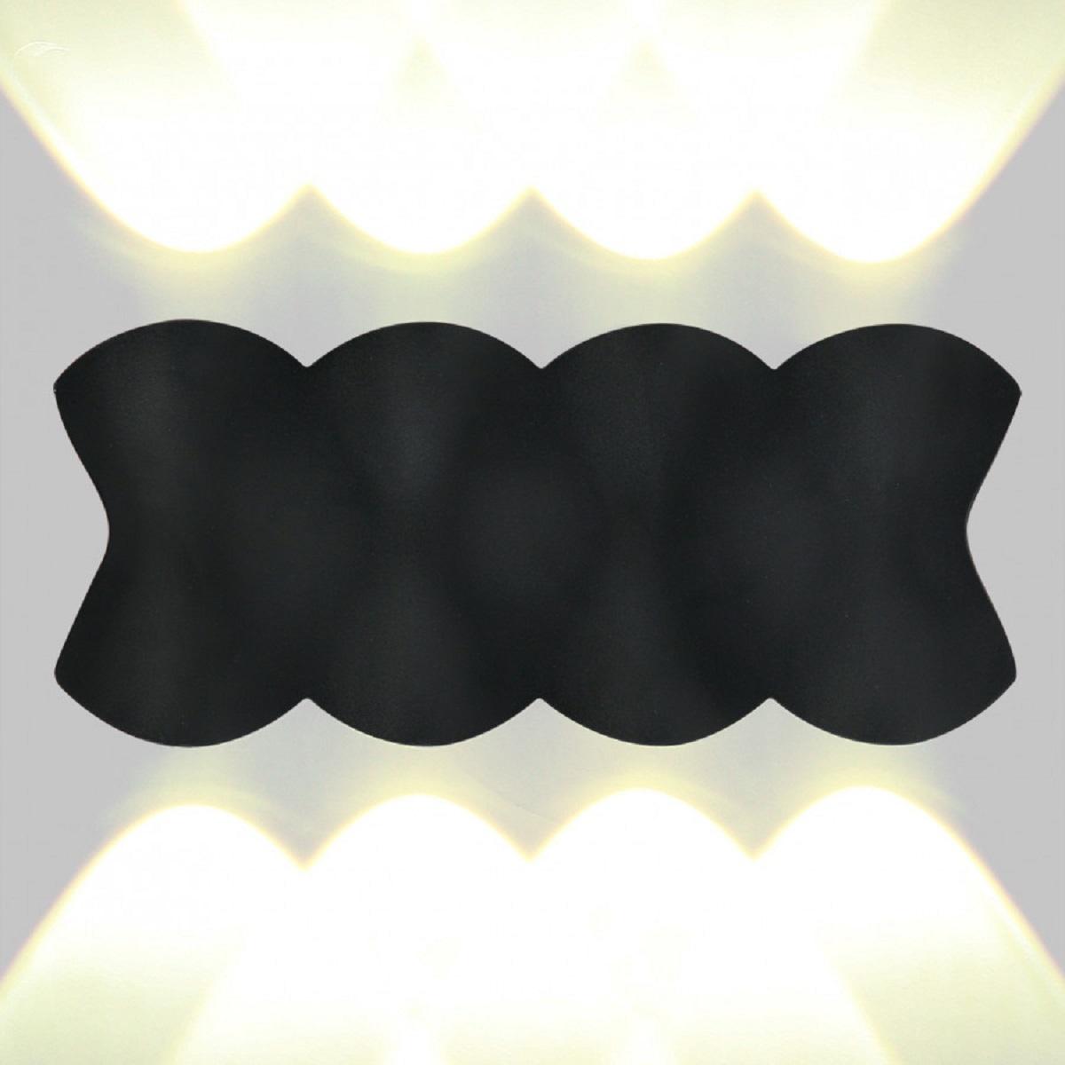 фото уличный настенный светодиодный светильник imex cross il.0014.0019-8-bk | 220svet.ru