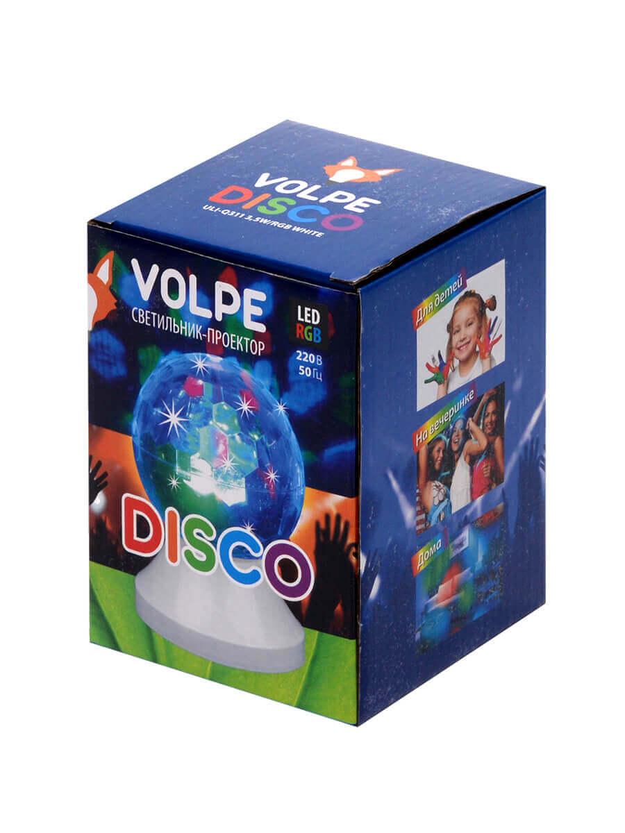 фото светодиодный светильник-проектор volpe disko uli-q311 3,5w/rgb white ul-00002764 | 220svet.ru