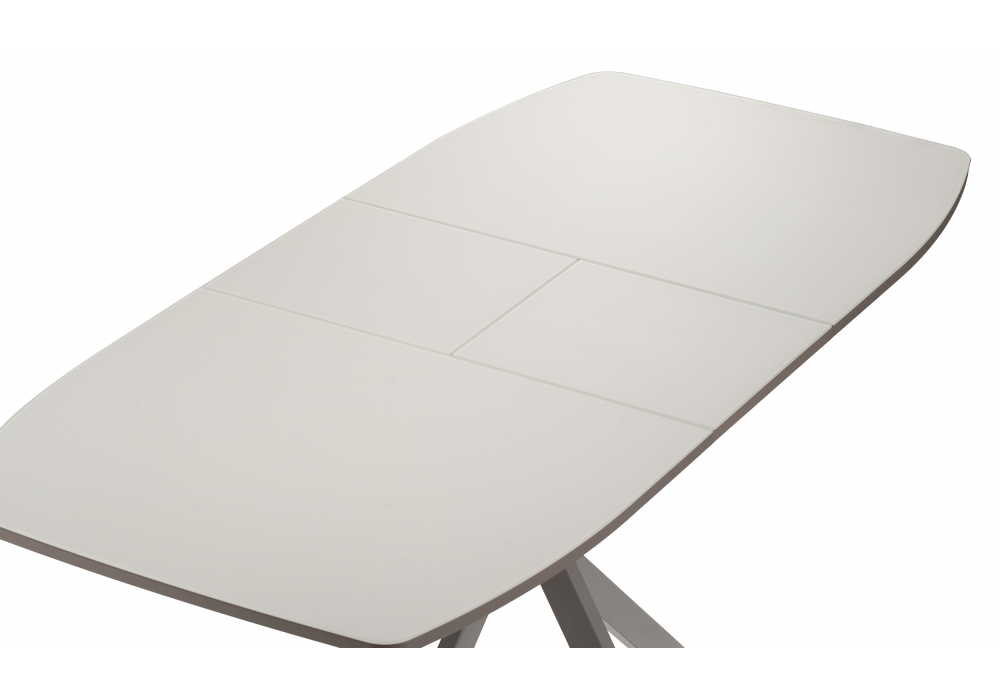 фото стол стеклянный раскладной woodville тамаса матовое стекло латте / капучино 584298 | 220svet.ru