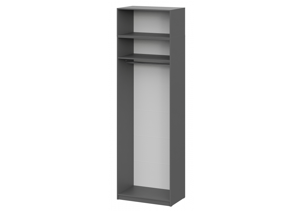 фото шкаф комплектация 1 woodville даиго с антресолью графит серый 676148 | 220svet.ru