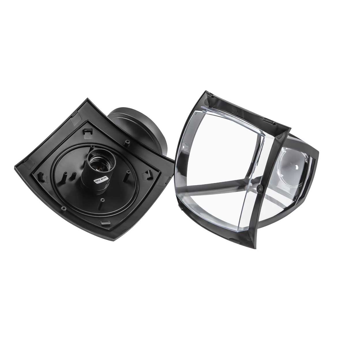 фото садово-парковый светильник эра «дели 2» нбу 07-40-002 черный 4-гранный настенный ip44 е27 max 60вт б0051186 | 220svet.ru