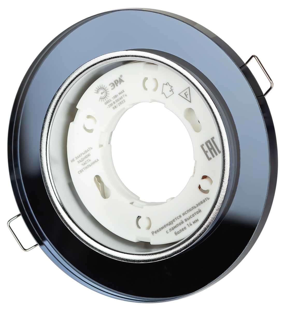 фото светильник встраиваемый cо светодиодной подсветкой эра dk ld51 bk под лампу gx53 черный б0057468 | 220svet.ru