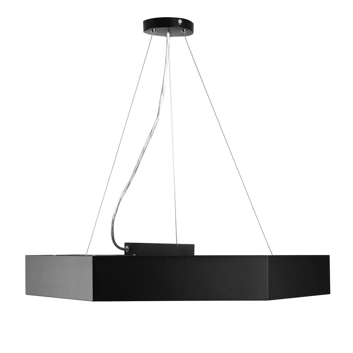 фото подвесной светодиодный cветильник geometria эра hexagon spo-121-b-40k-038 38вт 4000к черный б0050551 | 220svet.ru