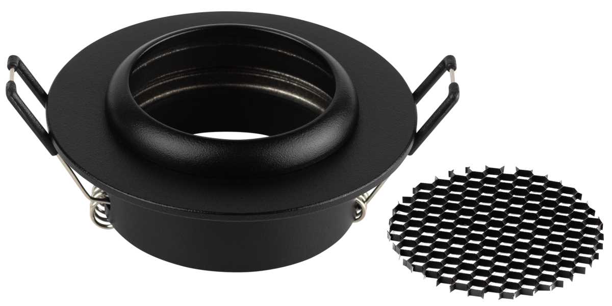 фото светильник встраиваемый алюминиевый эра kl109 bk под лампу mr16 gu5.3 черный матовый б0061826 | 220svet.ru