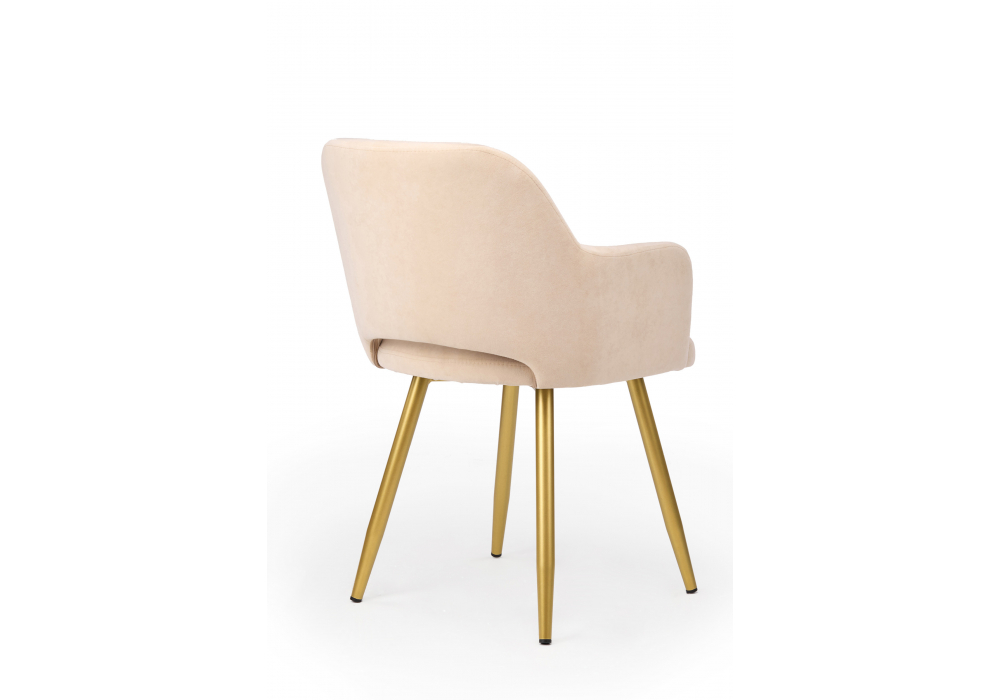 фото стул на металлокаркасе woodville эолин бежевый (glory 03) / золотой 631713 | 220svet.ru