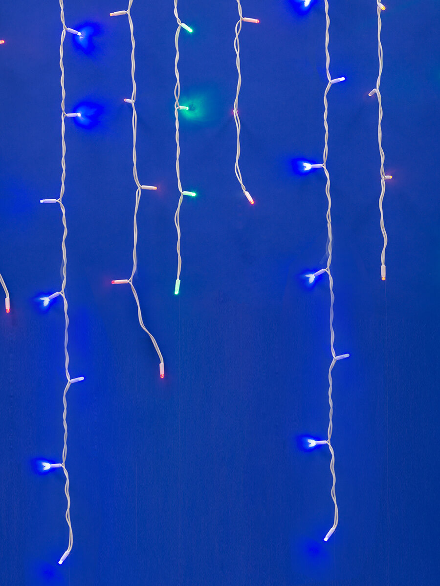 фото светодиодная гирлянда uniel бахрома 230v разноцветный uld-b3010-200/swk multi ip67 ul-00002271 | 220svet.ru