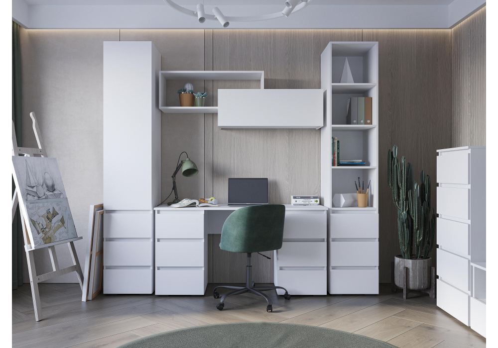 фото шкаф навесной woodville элла белый 547980 | 220svet.ru