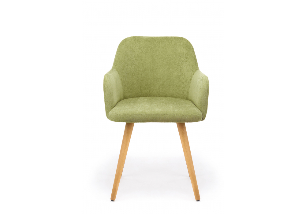 фото стул на металлокаркасе woodville инфини зеленый (ocean 013) / светлое дерево 631741 | 220svet.ru