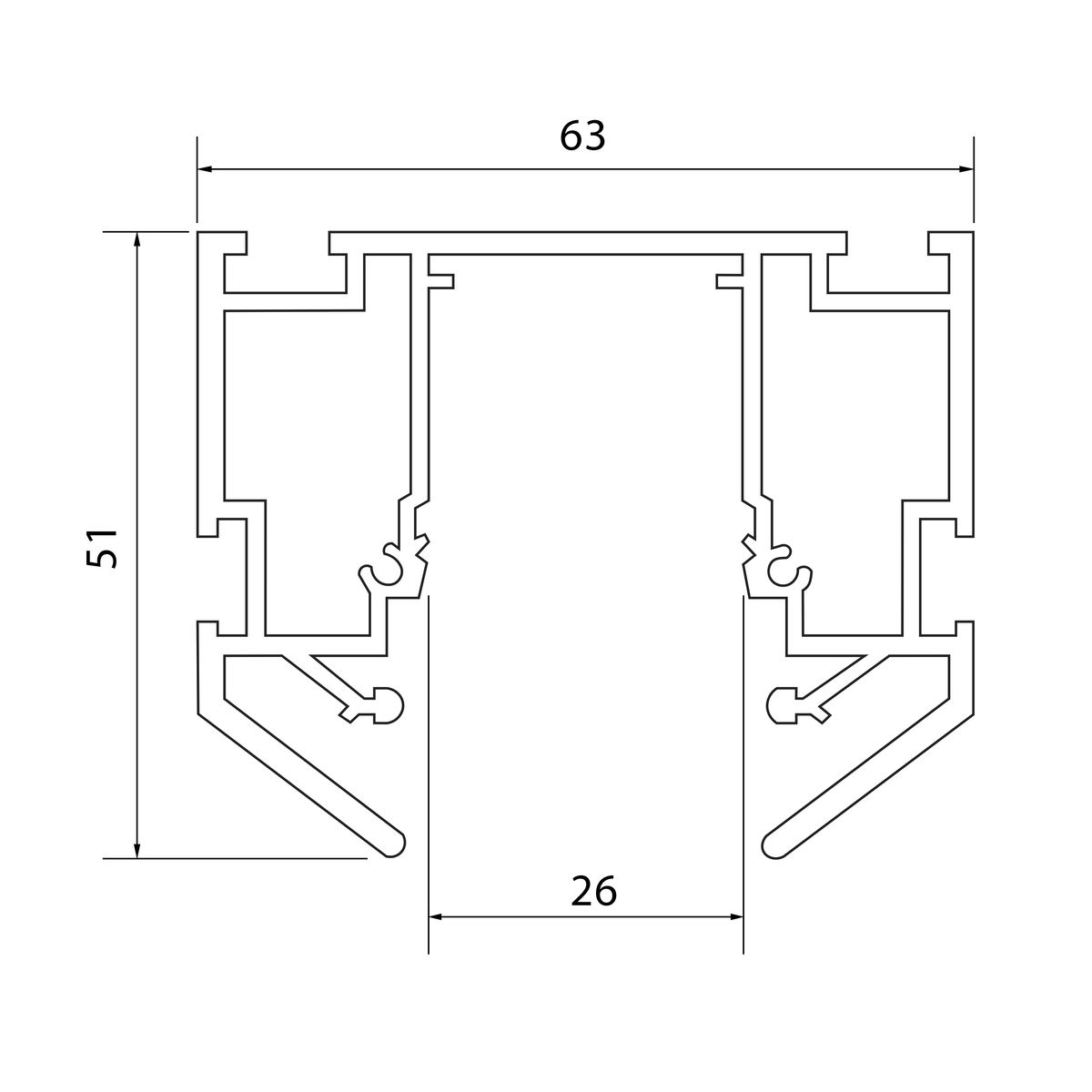 фото шинопровод под натяжной потолок st luce skyline 220 st046.429.02 | 220svet.ru