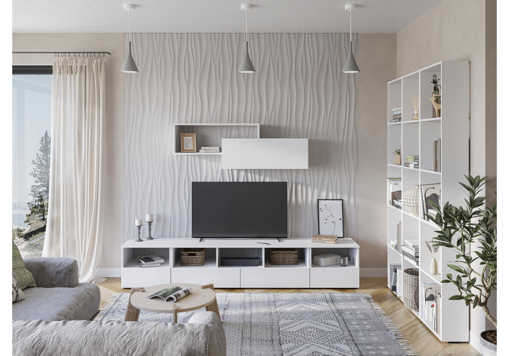 фото шкаф навесной woodville элла белый 547980 | 220svet.ru