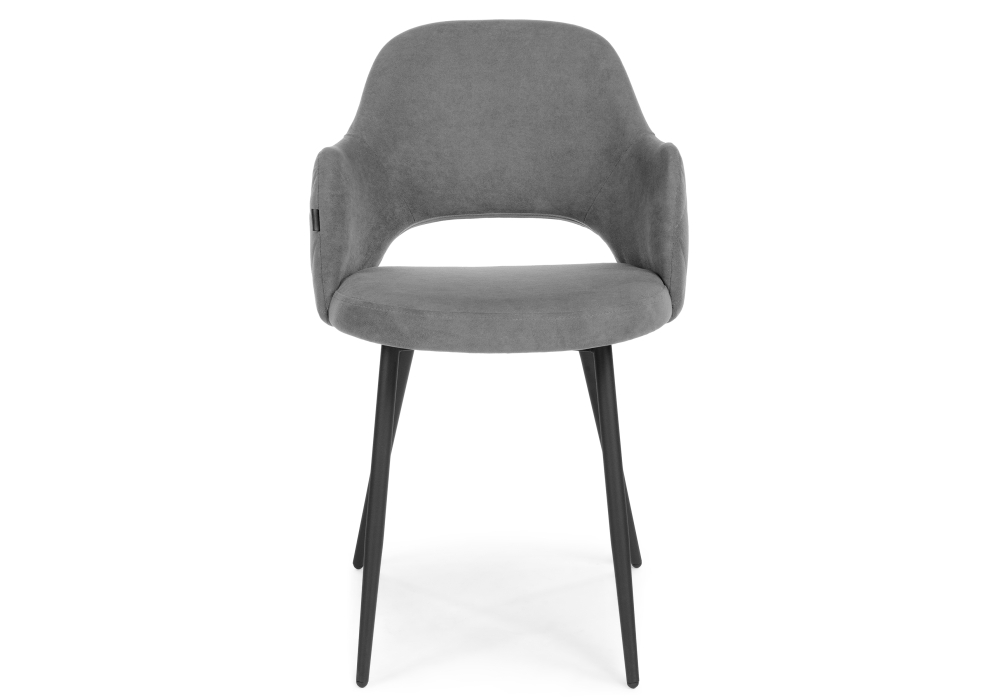 фото стул woodville гутрид прошивка ромбы сзади серый / черный 504178 | 220svet.ru