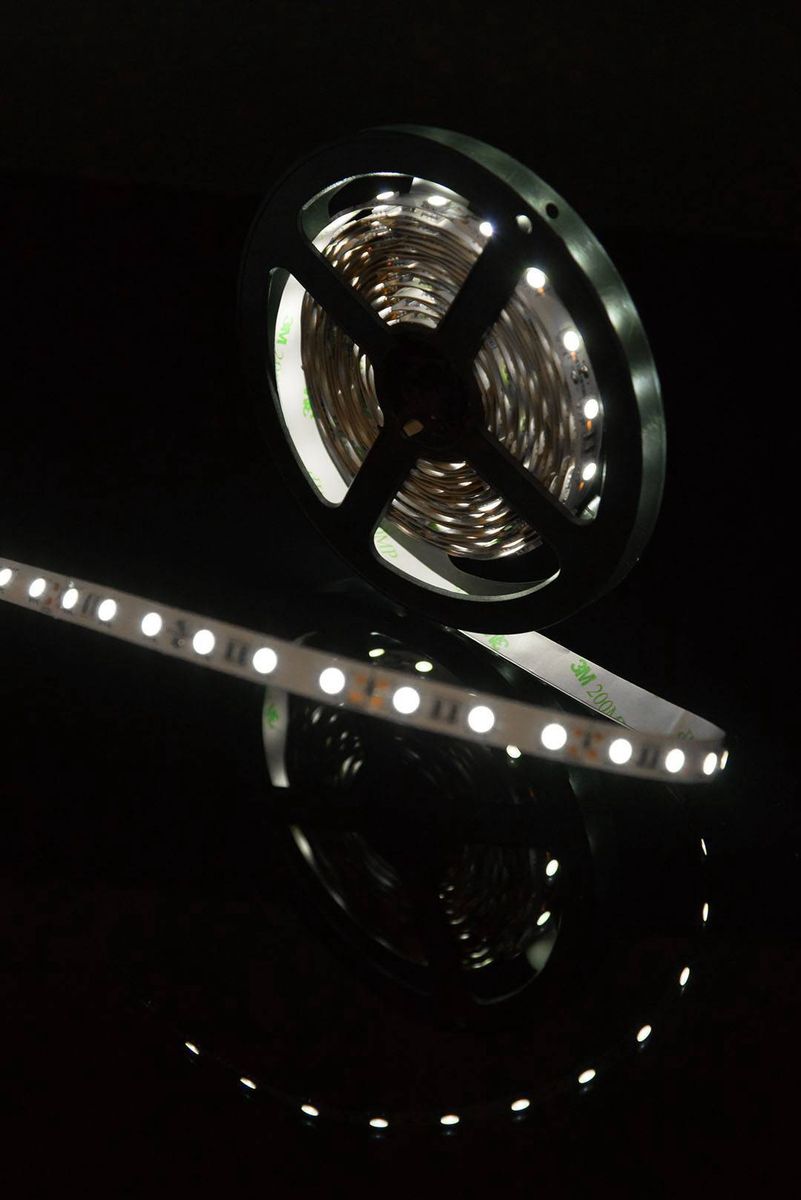 фото лента swg 14,4w/m  60led/m 5050smd холодный белый 5m swg560-12-14.4-uw-м 009263 | 220svet.ru